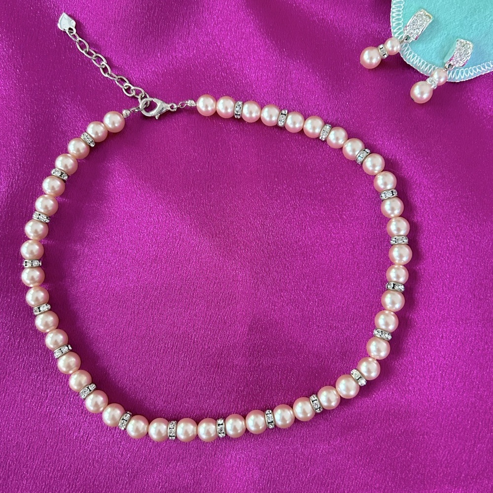Vintage Givenchy Pink Pearl Costume Jewelery Set
